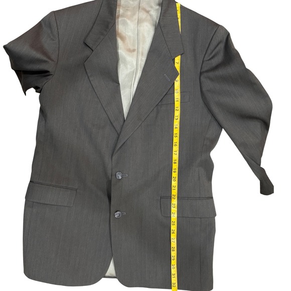 Hardwick Clothes Mens 42L Grey Pinstripe Suit Jacket Blazer Crafted‎ in USA - Picture 15 of 15